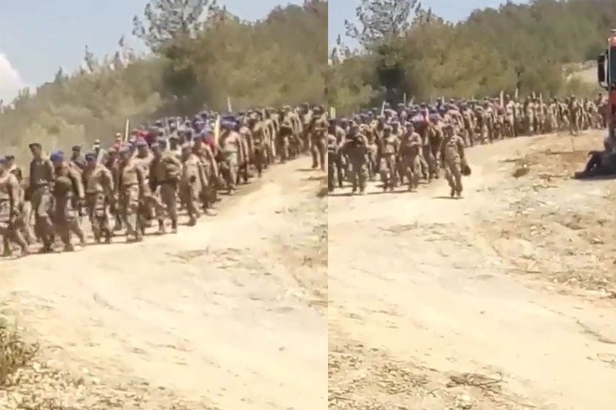 Hatay yangını söndürüldü: Mehmetçik marş eşliğinde kışlaya döndü