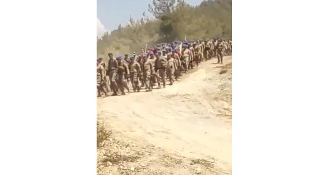 Hatay yangını söndürüldü: Mehmetçik marş eşliğinde kışlaya döndü