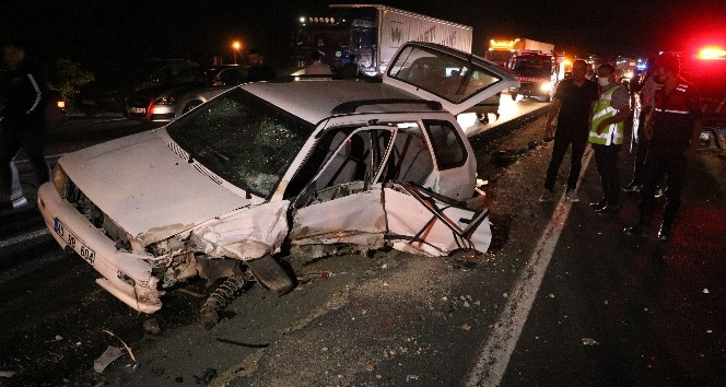 Yozgat’ta 4 aracın karıştığı zincirleme kazada 7 kişi yaralandı