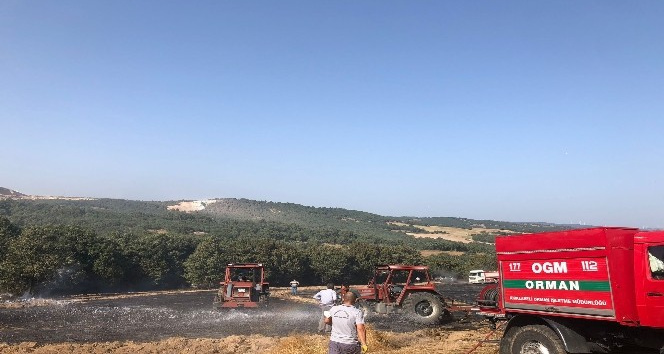 Kırklareli’nde yangın, ormanlık alana sıçramadan söndürüldü