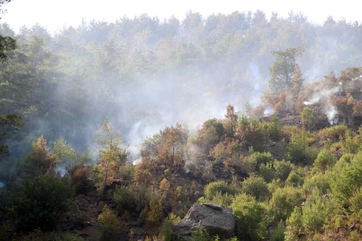 Yangının kontrol altına alındığı Manavgat&#039;ta tedbirler elden bırakılmıyor