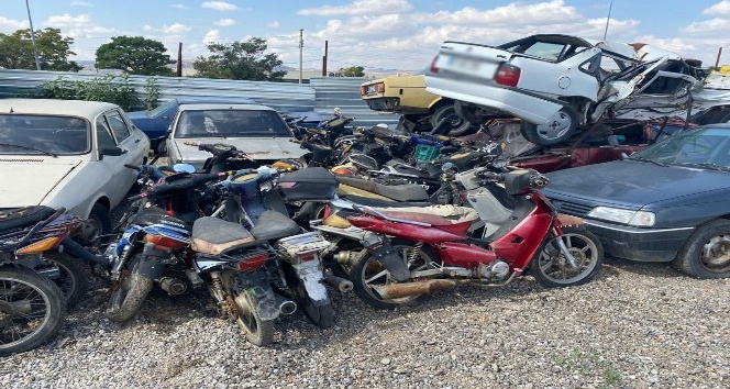 Kırıkkale’de çalıntı 26 motosiklete el konuldu