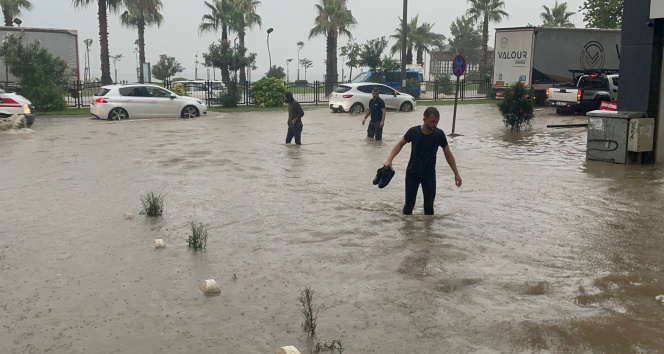 Orduda sel: Karadeniz Sahil Yolu ulaşıma kapandı, iş yerlerini su bastı