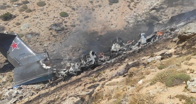 Düşen uçağın enkazının en net fotoğrafı ortaya çıktı
