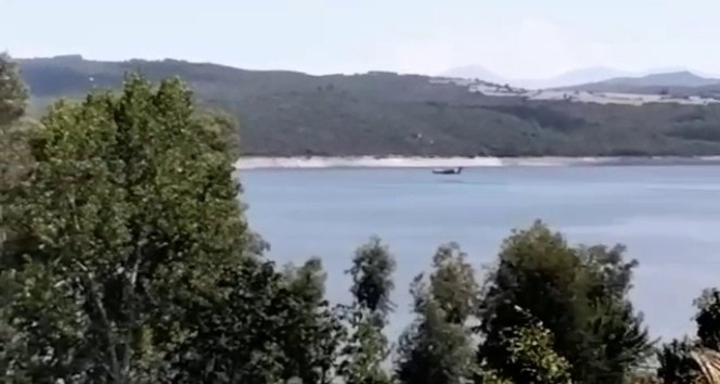 Düşen yangın uçağının barajdan su aldığı son görüntüleri ortaya çıktı