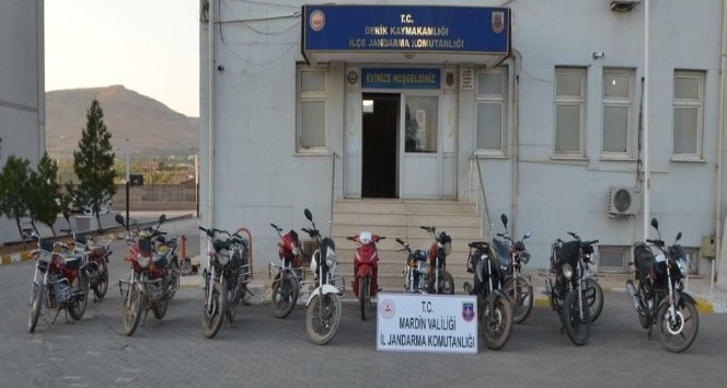 Mardin’de 11 çalıntı motosiklet ele geçirildi