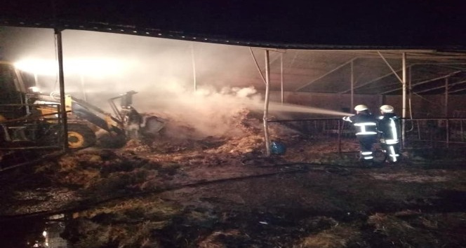 Biga’da 3 bin adet saman balyası yanarak kül oldu