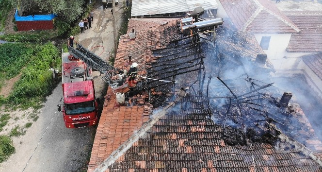 Çiftlikte korkutan yangın