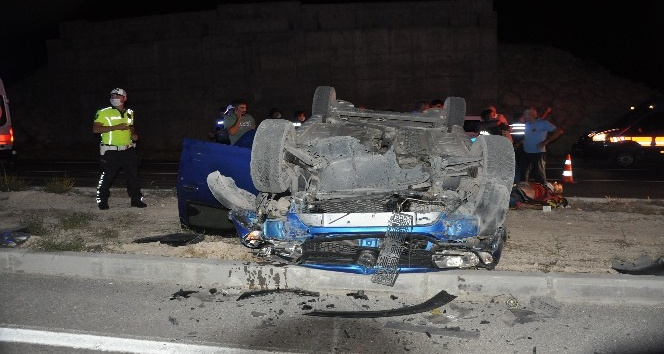 Karaman’da inşaat halindeki köprüden uçan otomobilin sürücüsü öldü