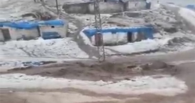 Dolu ve sel Başyurt yaylasını vurdu, dağlar beyaza büründü