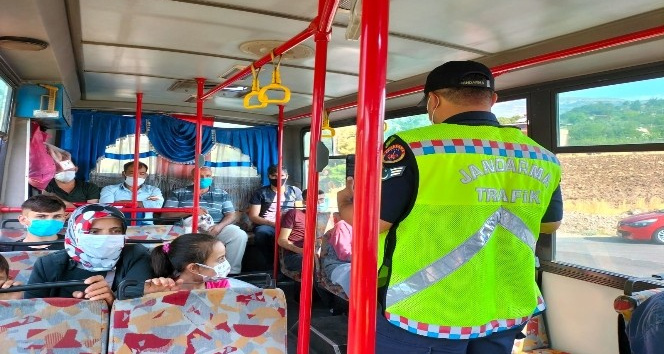Jandarmadan yolcu taşıma araçlarına denetim