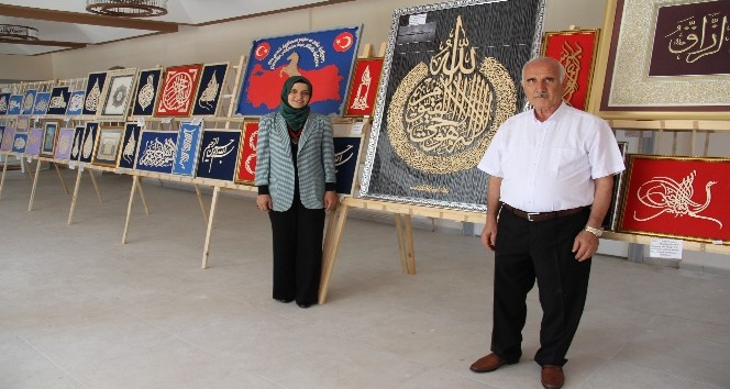 Kahramanmaraş’ta kıl testere oymacılık naht sanatı sergisi