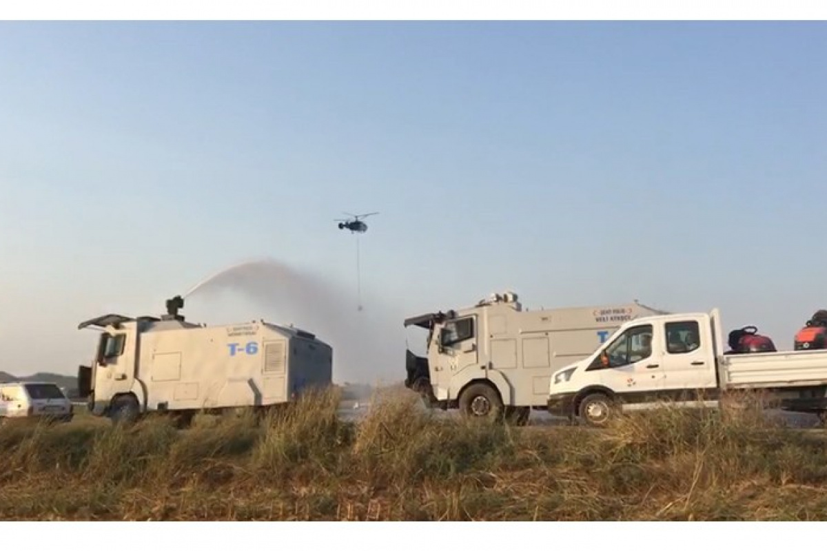 TOMA orman yangınına müdahale etti