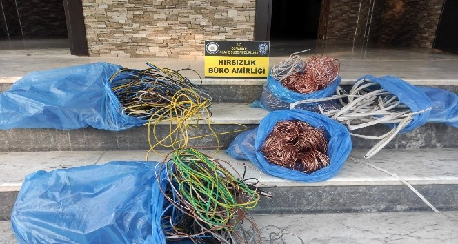 Osmaniye’de kablo hırsızları yakalandı