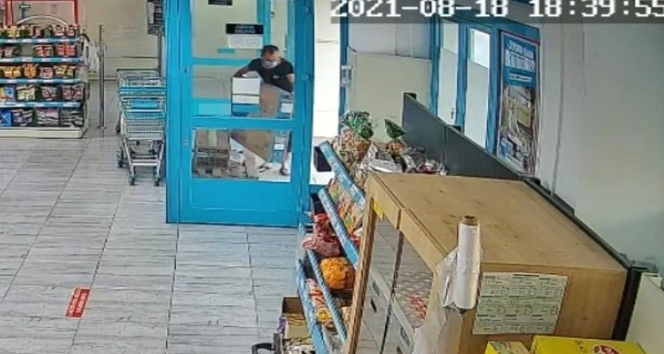 Marketten televizyon çalan şüpheli yakalandı