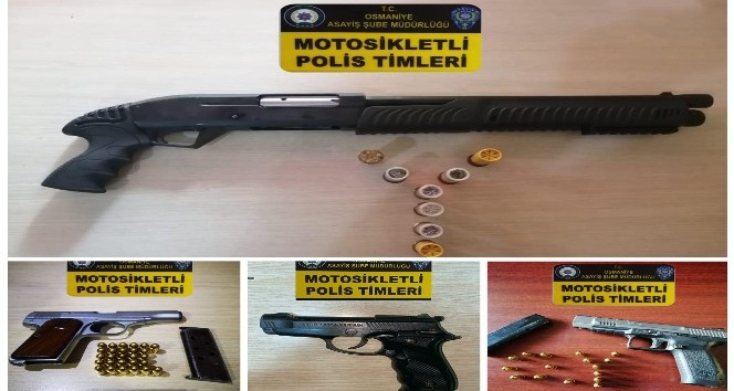 Osmaniye’de şok uygulamalarda 4 silah ele geçirildi