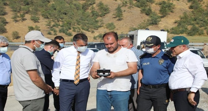 Vali Çağatay, yangın bölgesinde incelemelerde bulundu