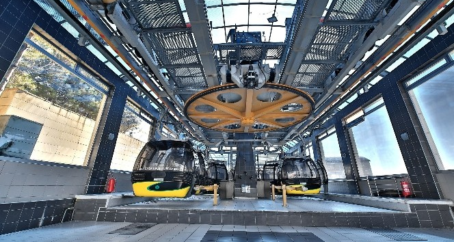 Keçiören’deki teleferik güvenli ulaşım için bakımda