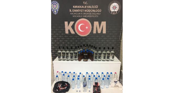 Kırıkkale’de litrelerce kaçak içki ele geçirildi