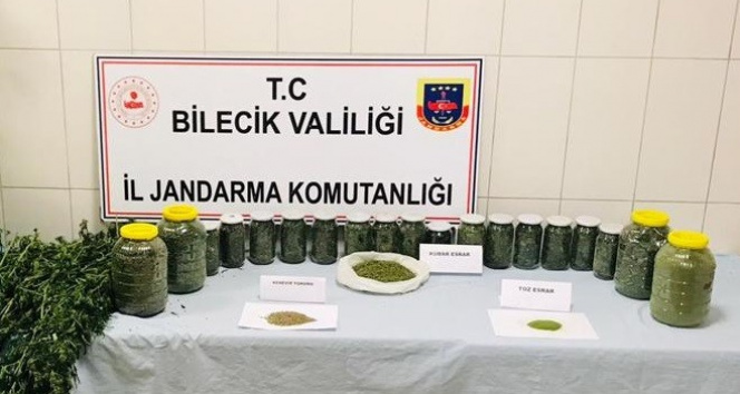 Bilecik’te 12 kilo esrar ele geçirildi