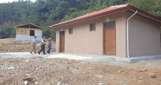 Pınarlı Tabiat Parkı’na gerçekleştirilen tesis inşaatı devam ediyor