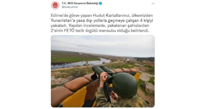 Yunanistan’a kaçmaya çalışan 2’si FETÖ mensubu 4 kişi yakalandı