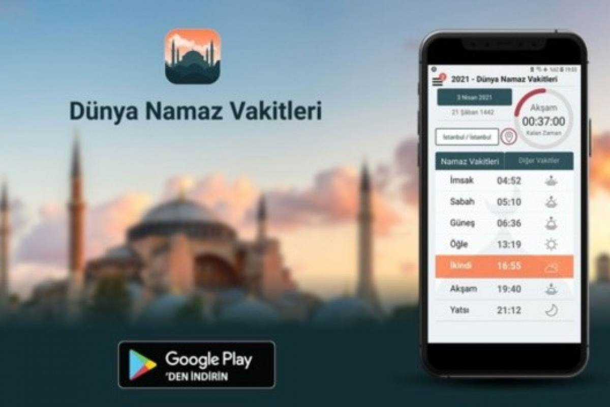 Dünya genelinde 120 bin'den fazla konuma ait Namaz Vakitleri