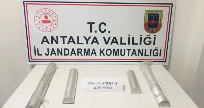 Antalyada jandarmadan zenginleştirilmiş saf alüminyum operasyonu