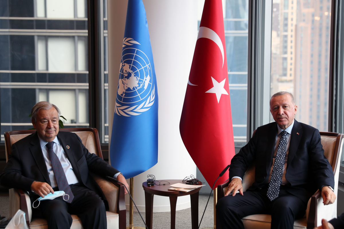 Cumhurbaşkanı Erdoğan, BM Genel Sekreteri Guterres ile bir araya geldi