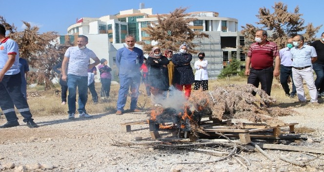 Karaman’da hastane personeline yangın söndürme eğitimi verildi