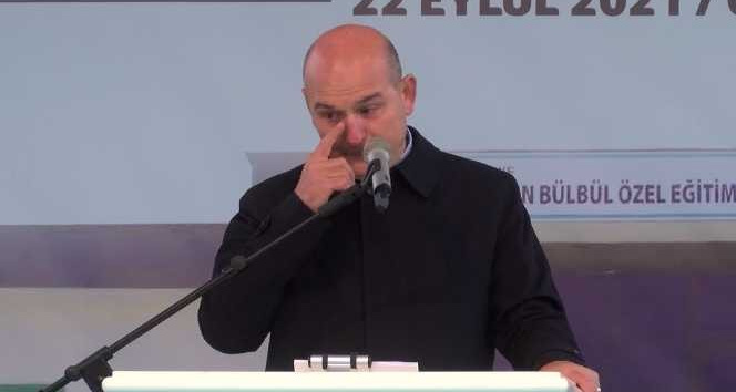 Bakan Soylu, Eren Bülbül adına yaptırılan okul açılışında duygulandı