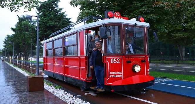 Ordu sahiline nostaljik tramvay