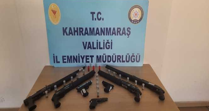 Kahramanmaraş’ta 8 adet silah ele geçirildi