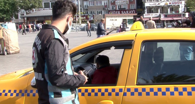 İstanbulda taksi denetimi: 4 araç trafikten men edildi