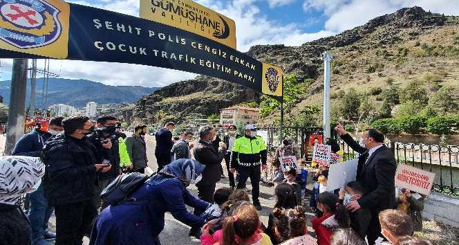 Gümüşhane’de trafik eğitim parkı yeniden çocuklarla buluştu