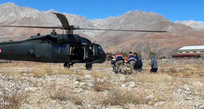 Tunceli’de ayı saldırısı sonucu yaralanan şahıs askeri helikopterle hastaneye kaldırıldı