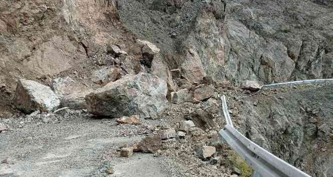 Artvin’de heyelan nedeniyle bir köy yolu ulaşıma kapandı