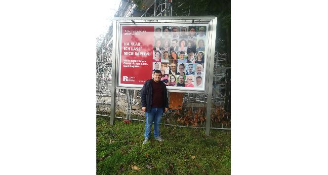 Afyonkarahisarlı genç Almanya’da aşı kampanyasına gönüllü destek veriyor
