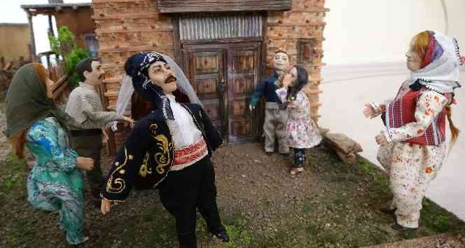 Emekli öğretmen, Türk örf ve adetlerini diorama sanatına aktarıyor