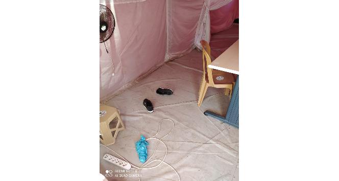 Giresun’daki aşı çadırına zarar verildi