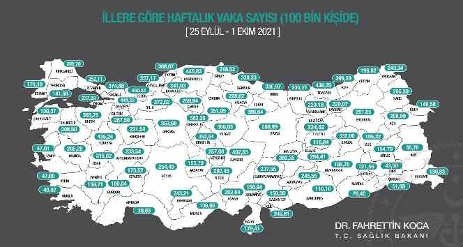 Zonguldak, vaka sayıları artış yaşanan iller arasında ilk sırada yer aldı
