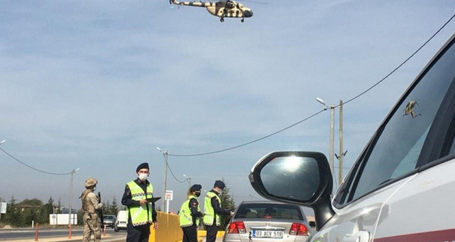 Helikopter destekli trafik denetimde 35 sürücüye ceza yazıldı