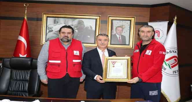 Kızılay’dan Amasya Üniversitesi’ne kurumsal bağışçı altın madalyası