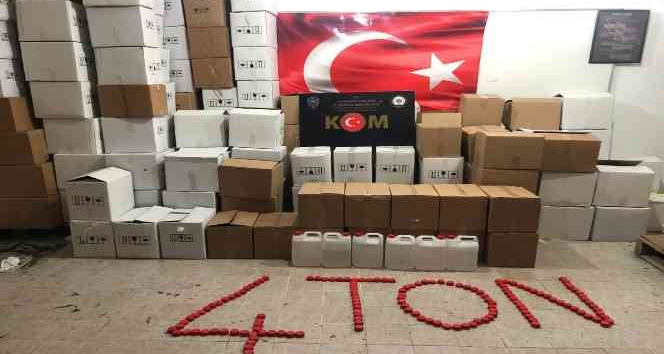 Çanakkale’de 4 ton sahte etil alkol ele geçirildi