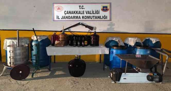 Gökçeada’da kaçak içki operasyonu