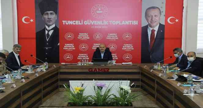 İçişleri Bakanı Süleyman Soylu, Tunceli’de Güvenlik Toplantısına katıldı