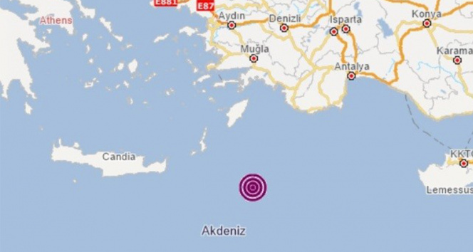 Akdenizde korkulu deprem!