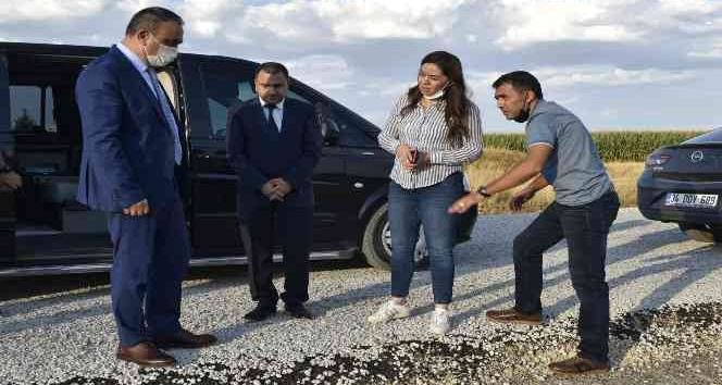 Vali Soytürk köy yollarını inceledi