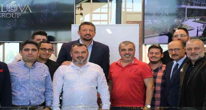 TBF Başkanı Türkoğlu’ndan, Semt77 Yalovaspor Başkanı Tuna’ya ziyaret