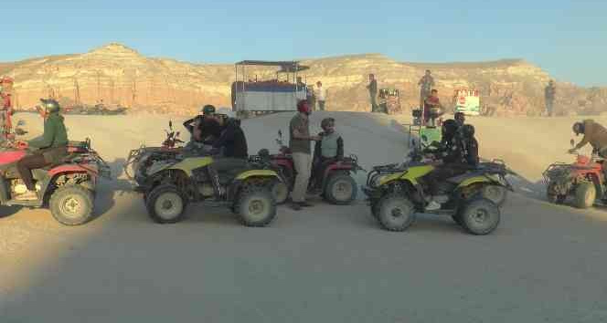 Kapadokya’da turizmciler ATV araçlarına getirilen kısıtlamayı protesto etti